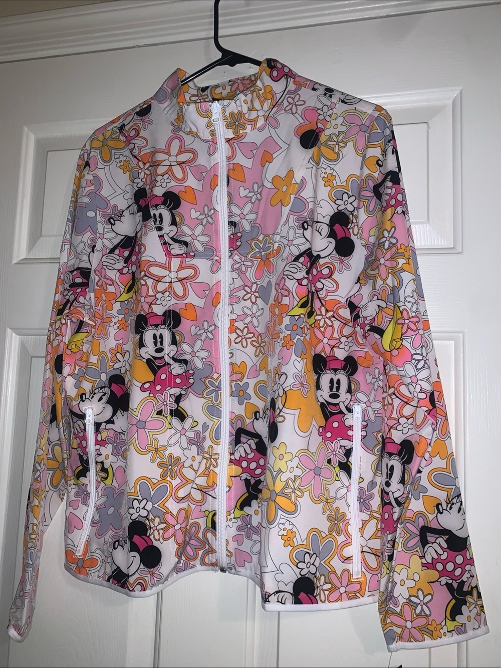 Tooniforms Disney Minnie Mouse Print Women's Scrub Jacket